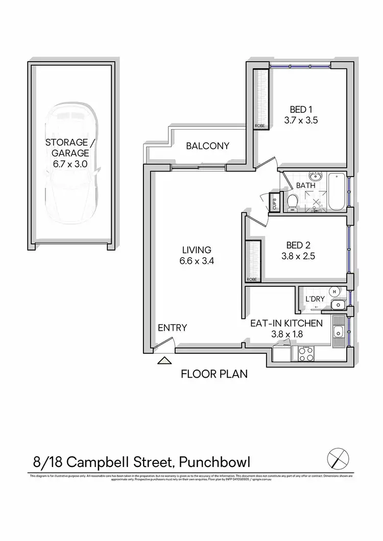 Floorplan of Homely apartment listing, 8/18 Campbell Street, Punchbowl NSW 2196
