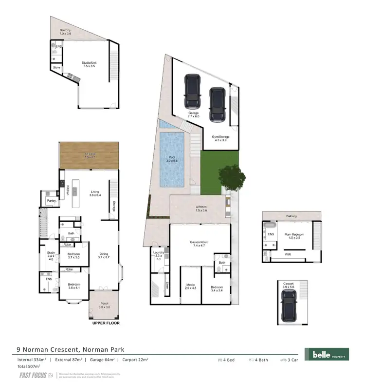Floorplan of Homely house listing, 9 Norman Crescent, Norman Park QLD 4170