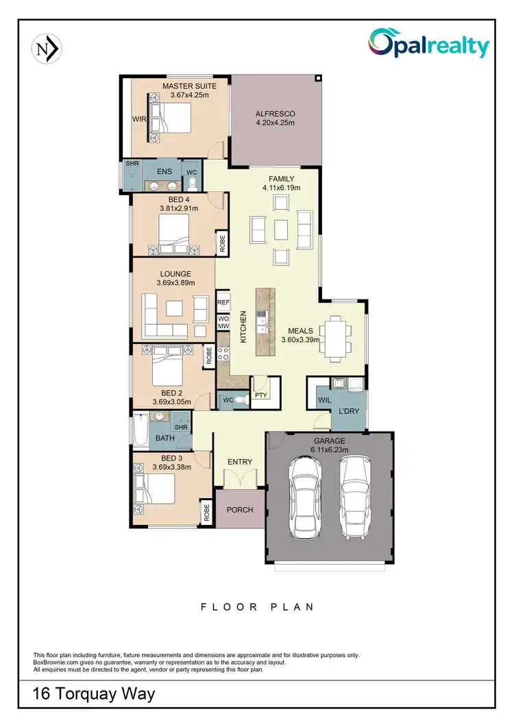 Floorplan of Homely house listing, 16 Torquay Way, Secret Harbour WA 6173