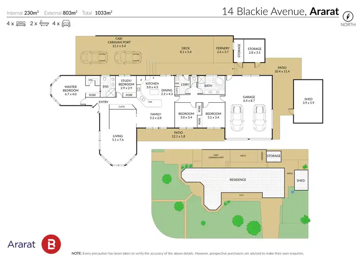 Floorplan of Homely house listing, 14 Blackie Avenue, Ararat VIC 3377