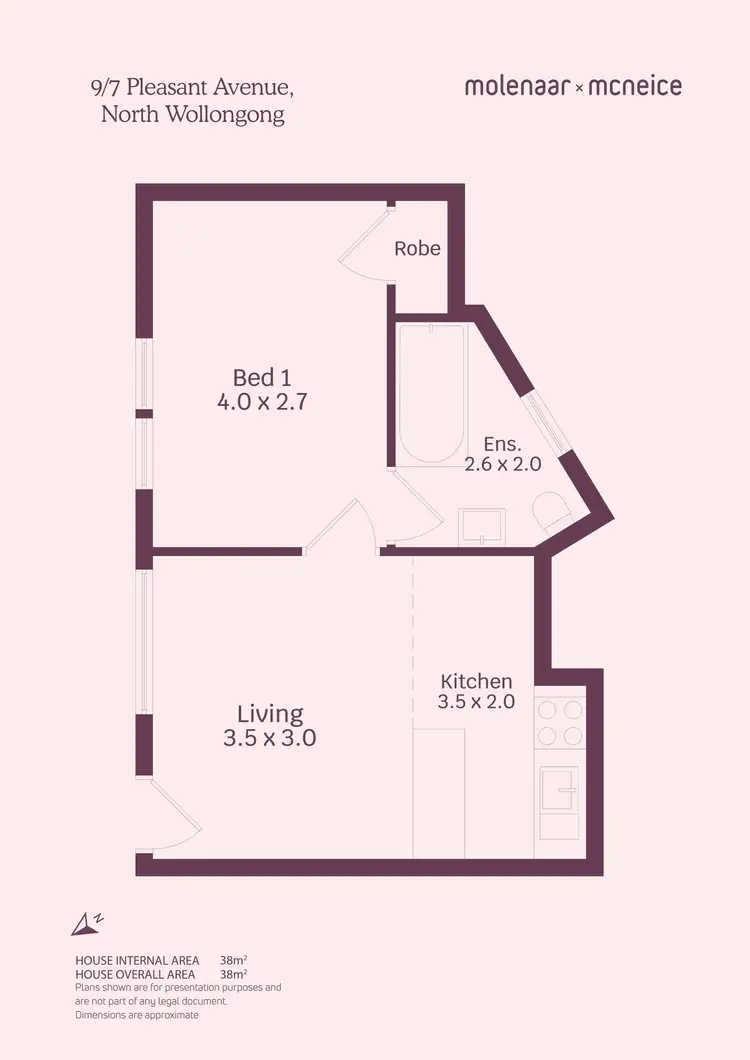 Floorplan of Homely unit listing, 9/7 Pleasant Avenue, North Wollongong NSW 2500