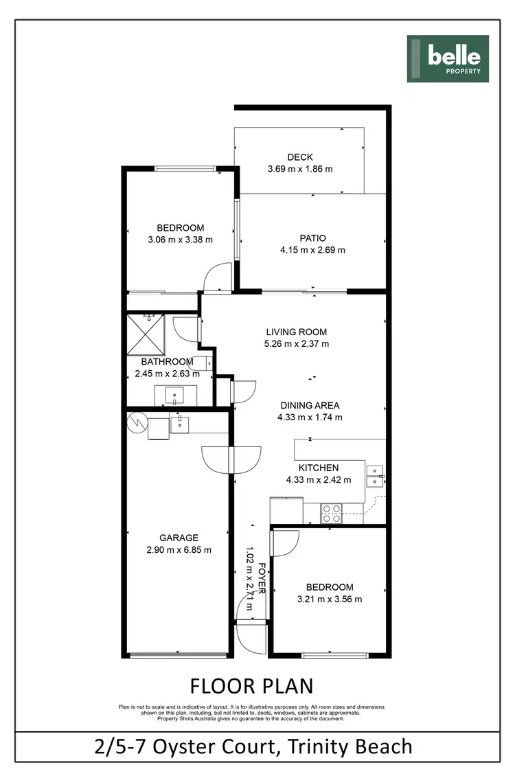Floorplan of Homely apartment listing, 2/5-7 Oyster Court, Trinity Beach QLD 4879