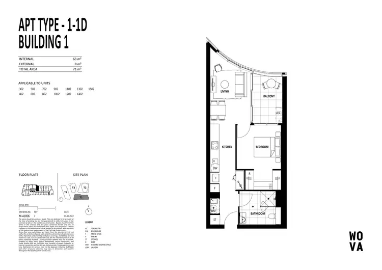Floorplan of Homely apartment listing, 702/6 Furzer Street, Phillip ACT 2606