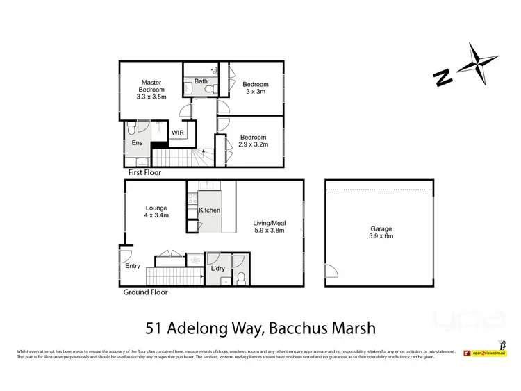 Floorplan of Homely house listing, 51 Adelong Way, Bacchus Marsh VIC 3340