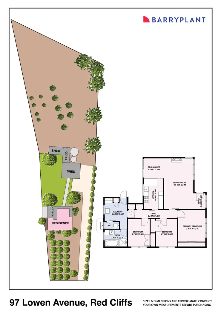 Floorplan of Homely house listing, 97 Lowan Avenue, Red Cliffs VIC 3496