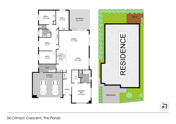 Floorplan of Homely house listing, 34 Crimson Crescent, The Ponds NSW 2769