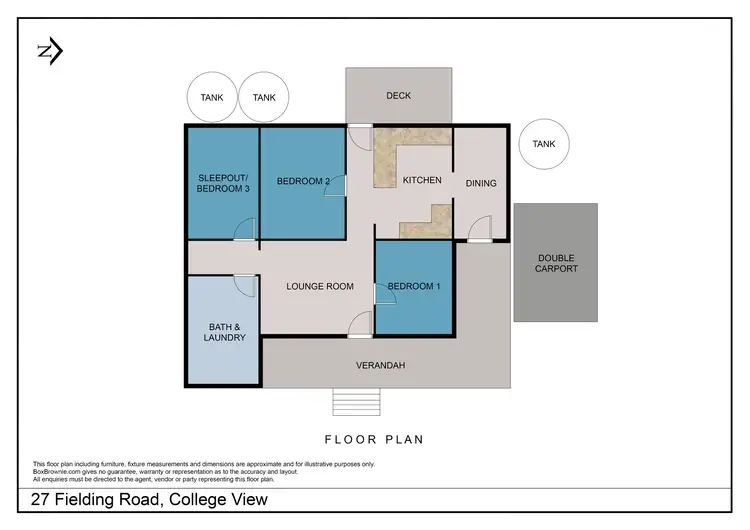 Floorplan of Homely house listing, 27 Fielding Road, College View QLD 4343