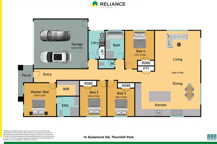 Floorplan of Homely house listing, 14 Esslemont Road, Thornhill Park VIC 3335