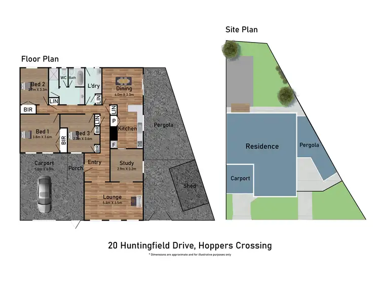 Floorplan of Homely house listing, 20 Huntingfield Drive, Hoppers Crossing VIC 3029