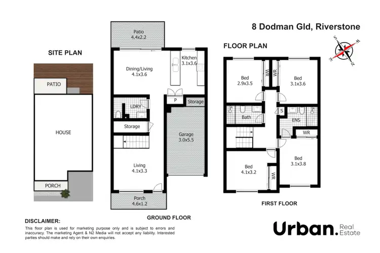 Floorplan of Homely townhouse listing, 8 Dodman Glade, Riverstone NSW 2765