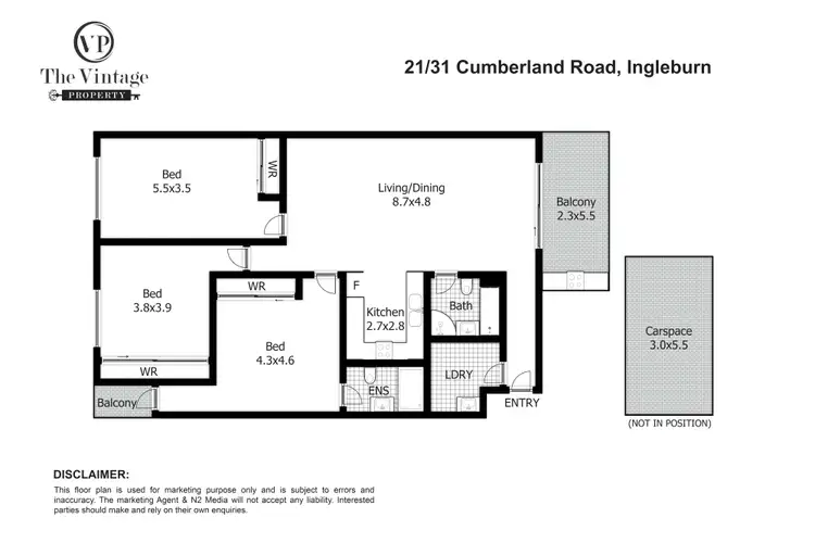 Floorplan of Homely apartment listing, 21/31-35 Cumberland Road, Ingleburn NSW 2565