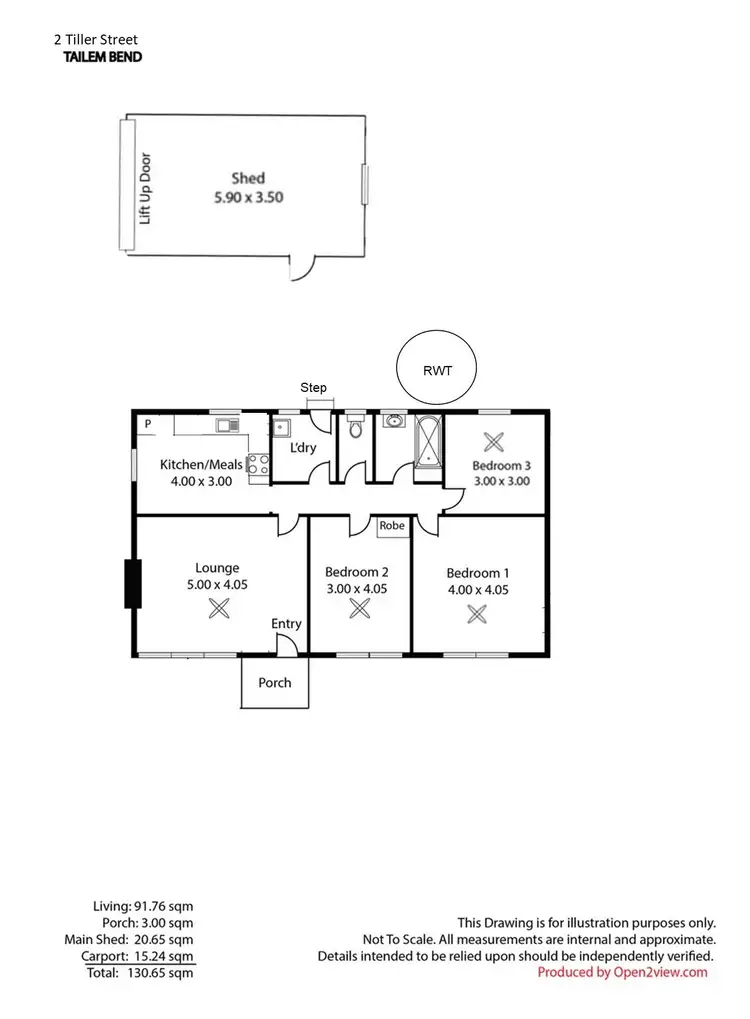 Floorplan of Homely house listing, 2 Tiller Street, Tailem Bend SA 5260