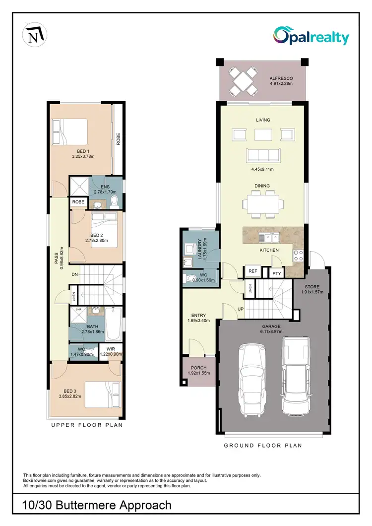 Floorplan of Homely townhouse listing, 10/30 Buttermere Approach, Waikiki WA 6169