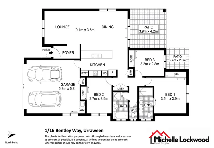Floorplan of Homely house listing, 1/16 Bentley Way, Urraween QLD 4655