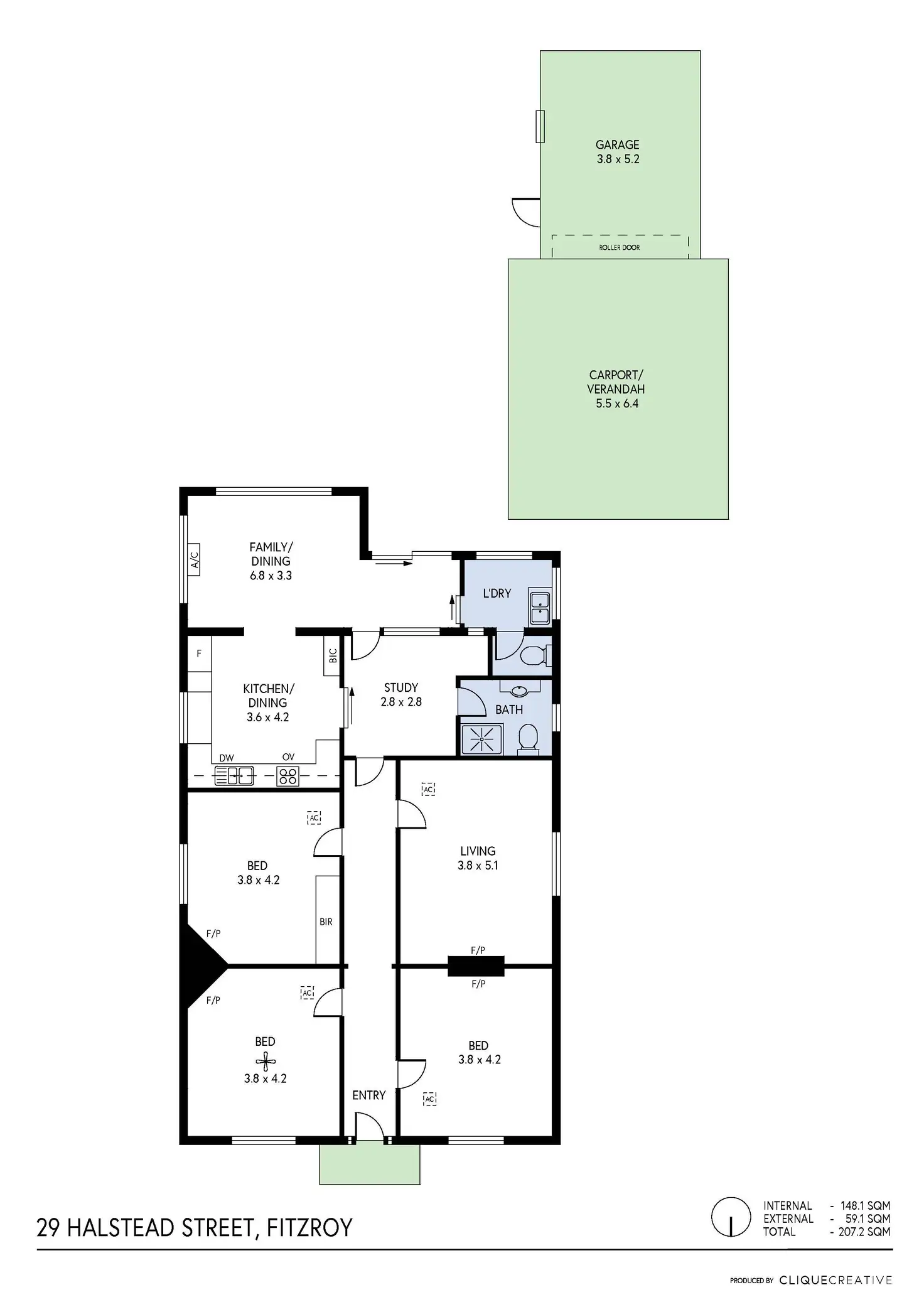 Floorplan of Homely house listing, 29 Halstead Street, Fitzroy SA 5082