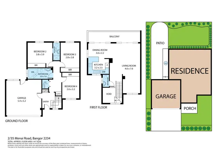 Floorplan of Homely townhouse listing, 2/35-37 Menai Road, Bangor NSW 2234