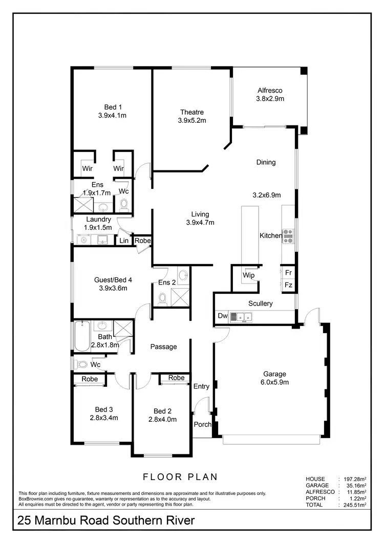 Floorplan of Homely house listing, 25 Marnbu Road, Southern River WA 6110