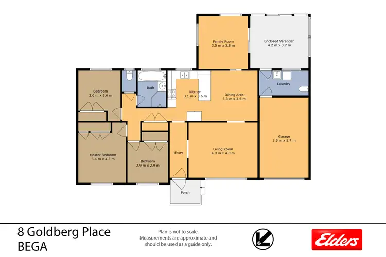 Floorplan of Homely house listing, 8 Goldberg Place, Bega NSW 2550