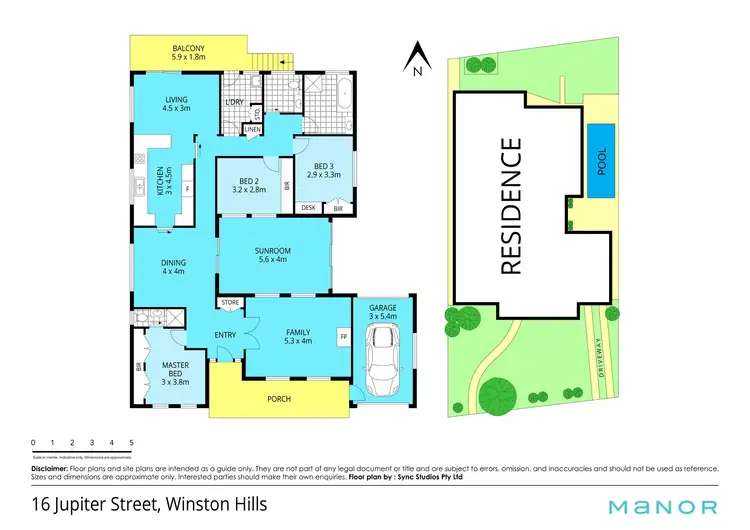 Floorplan of Homely house listing, 16 Jupiter Street, Winston Hills NSW 2153