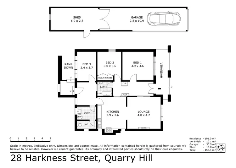 Floorplan of Homely house listing, 28 Harkness Street, Quarry Hill VIC 3550