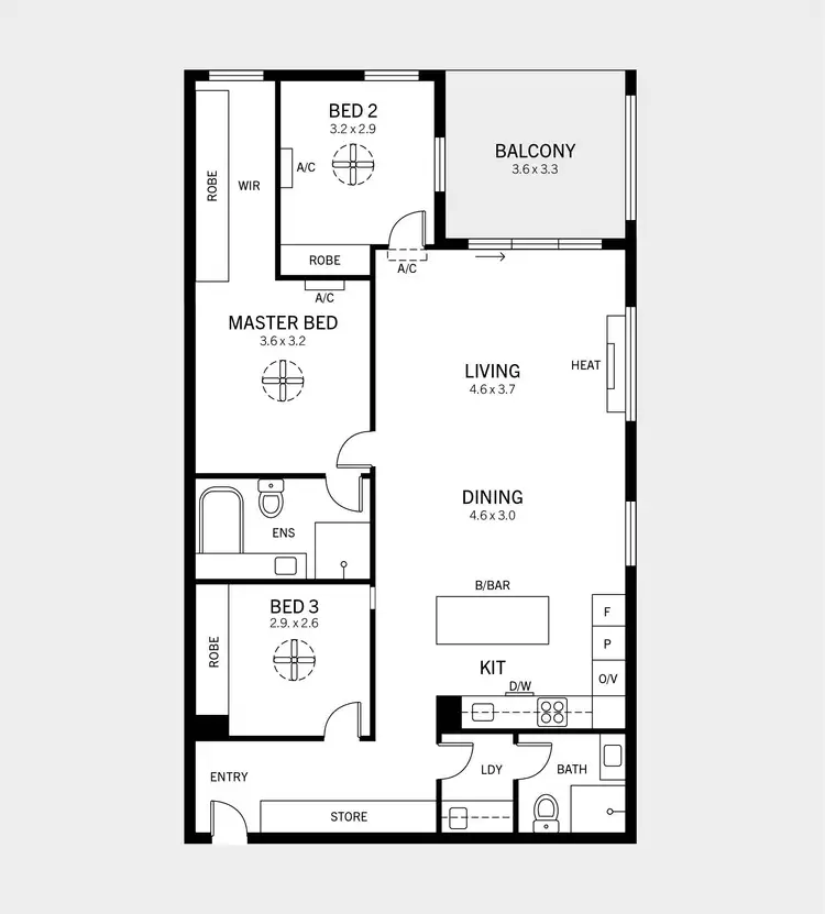 Floorplan of Homely apartment listing, 704/12 Tapley Street, Adelaide SA 5000