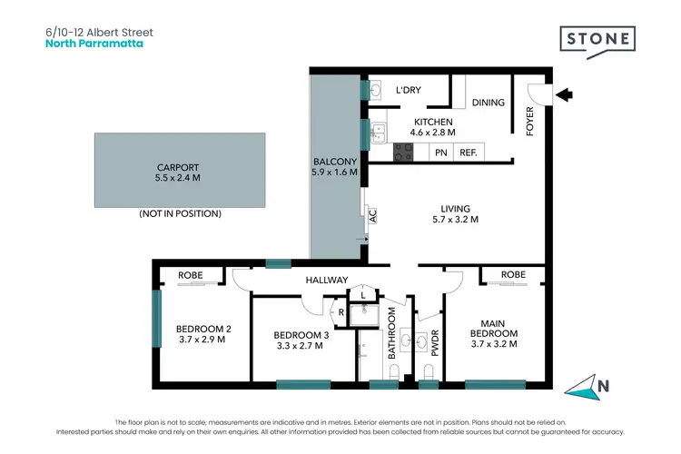 Floorplan of Homely apartment listing, 6/10-12 Albert Street, North Parramatta NSW 2151