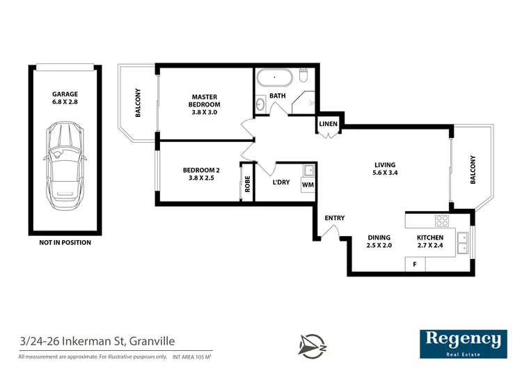 Floorplan of Homely apartment listing, 3/24-26 Inkerman Street, Granville NSW 2142