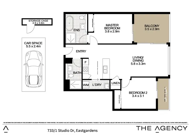 Floorplan of Homely apartment listing, 733/1 Studio Drive, Eastgardens NSW 2036