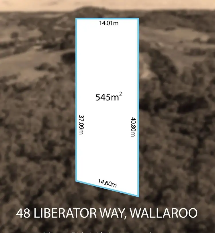 Floorplan of Homely land listing, LOT 48, 55 Liberator Way, Wallaroo SA 5556