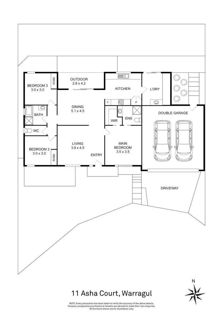 Floorplan of Homely house listing, 11 Asha Court, Warragul VIC 3820