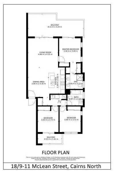 Floorplan of Homely apartment listing, 18/9-15 McLean Street, Cairns North QLD 4870