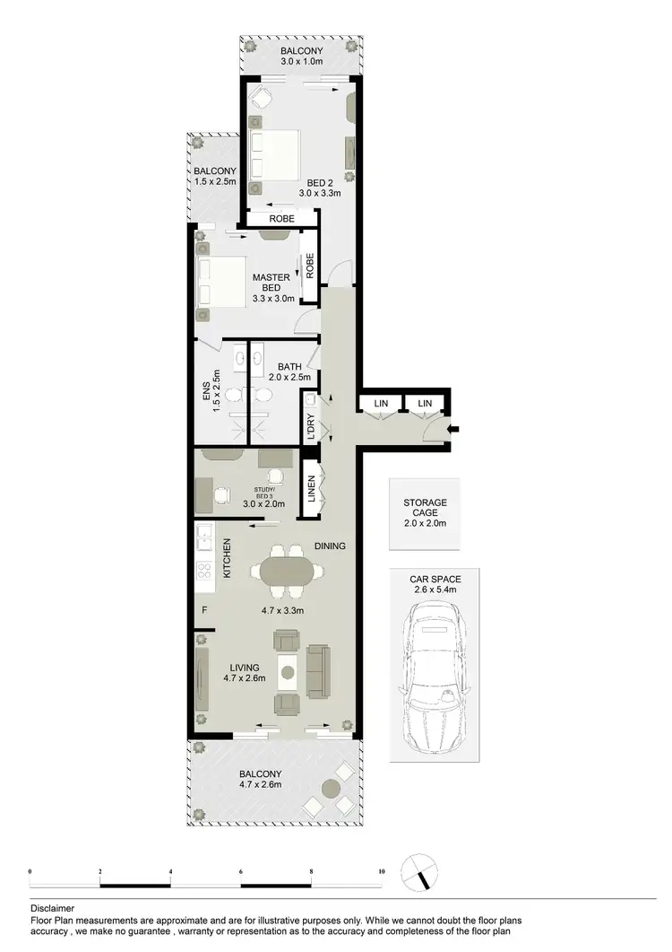 Floorplan of Homely apartment listing, 2511/1A Morton Street, Parramatta NSW 2150
