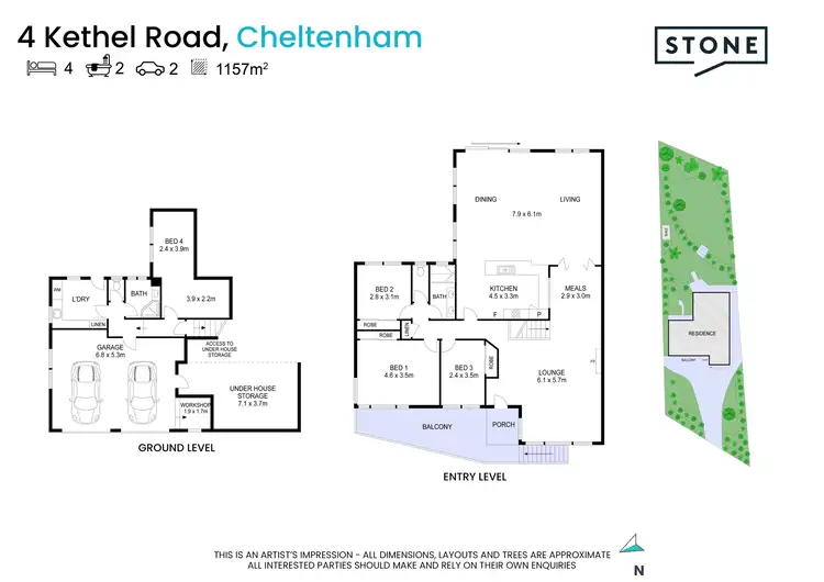 Floorplan of Homely house listing, 4 Kethel Road, Cheltenham NSW 2119