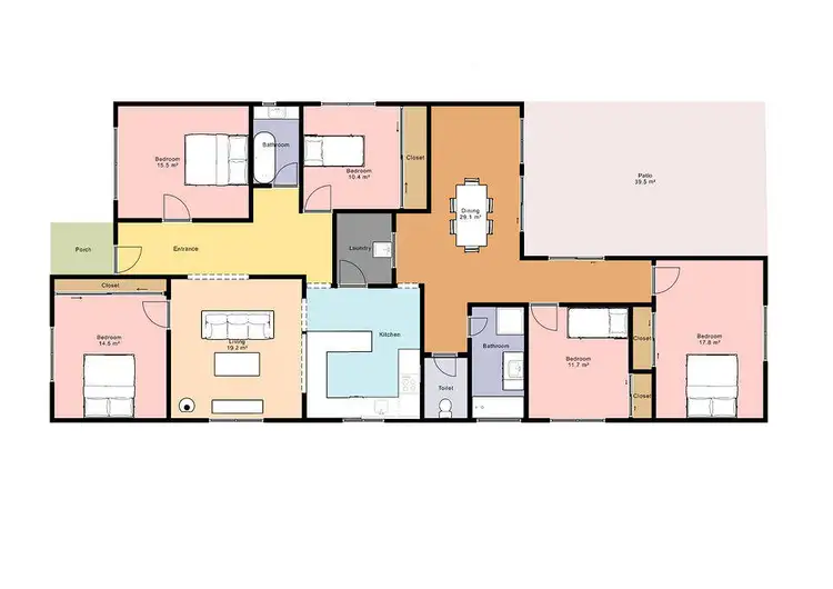 Floorplan of Homely house listing, 8 Griffiths Street, North Wonthaggi VIC 3995