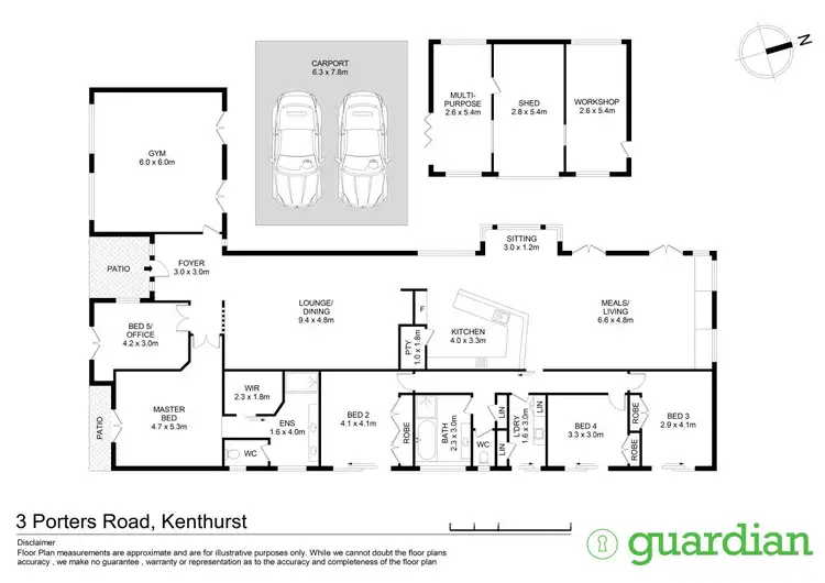 Floorplan of Homely rural property listing, 3 Porters Road, Kenthurst NSW 2156
