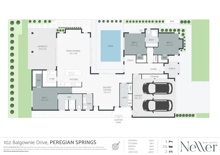 Floorplan of Homely house listing, 102 Balgownie Drive, Peregian Springs QLD 4573