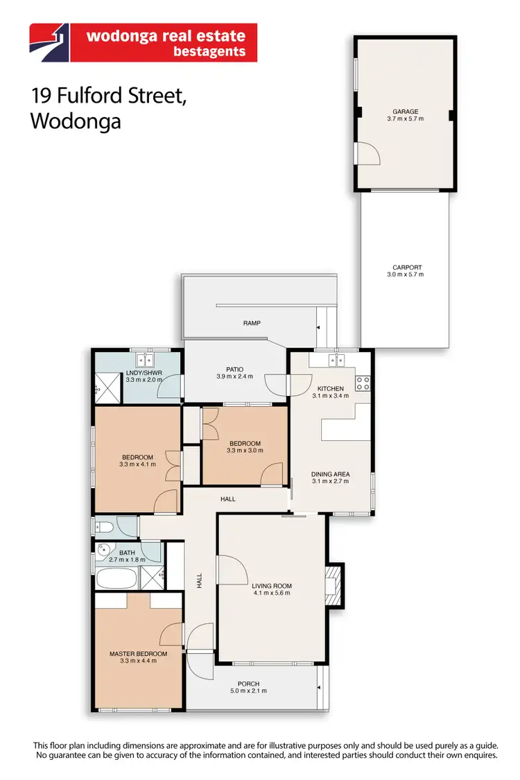 Floorplan of Homely house listing, 19 Fulford Street, Wodonga VIC 3690