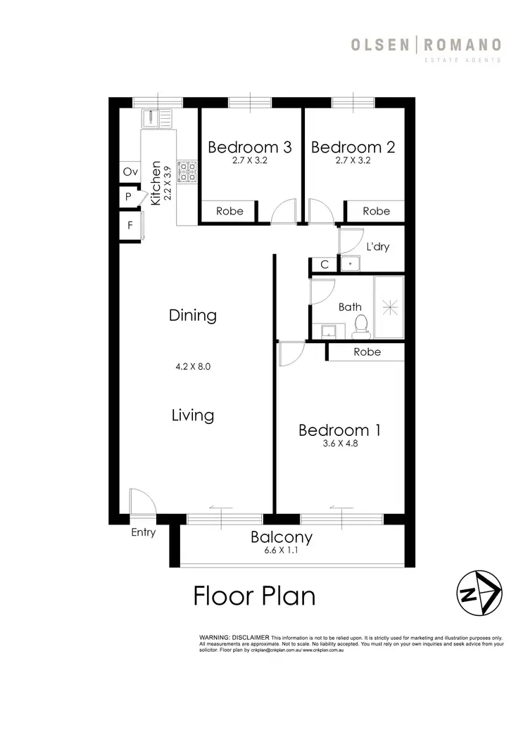 Floorplan of Homely apartment listing, 18/32-48 Queen Street, Beaconsfield NSW 2015