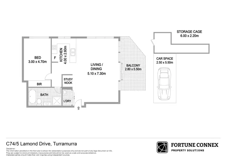 Floorplan of Homely apartment listing, C74/5 Lamond Drive, Turramurra NSW 2074