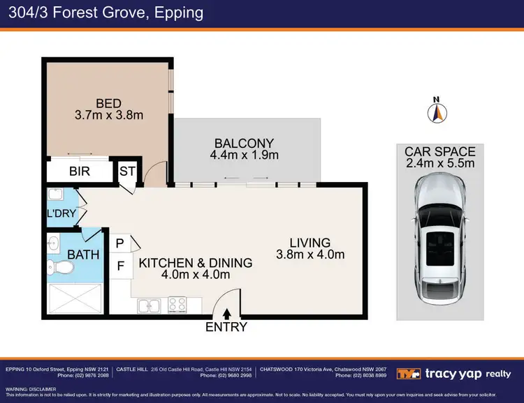 Floorplan of Homely apartment listing, 304/3 Forest Grove, Epping NSW 2121
