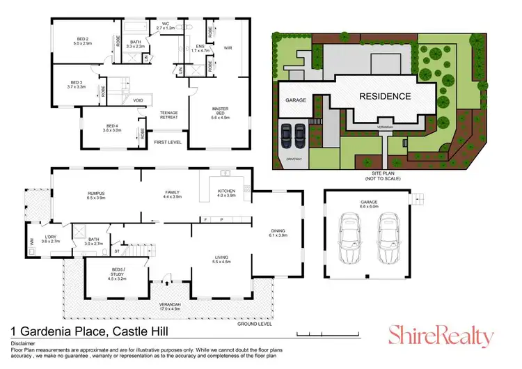 Floorplan of Homely house listing, 1 Gardenia Place, Castle Hill NSW 2154