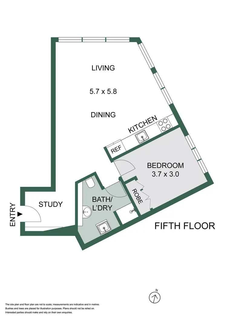 Floorplan of Homely apartment listing, 505/47 Cooper Street, Surry Hills NSW 2010
