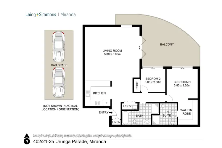 Floorplan of Homely apartment listing, 402/21-25 Urunga Parade, Miranda NSW 2228