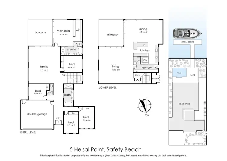 Floorplan of Homely house listing, 5 Helsal Point, Safety Beach VIC 3936