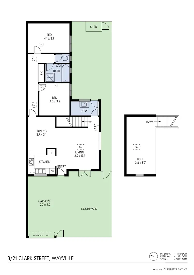 Floorplan of Homely townhouse listing, 3/21 Clark Street, Wayville SA 5034