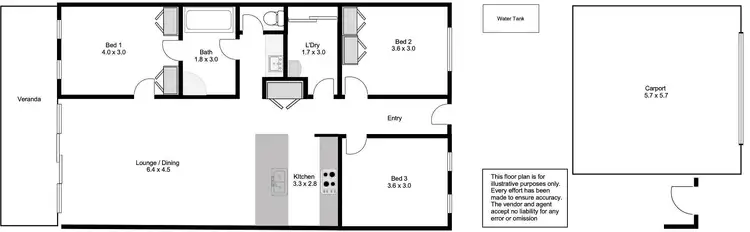Floorplan of Homely unit listing, 5/1 Monterey Drive, Port Lincoln SA 5606