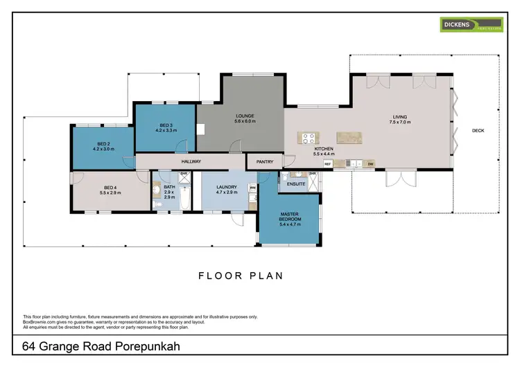 Floorplan of Homely rural property listing, 64 Grange Road, Porepunkah VIC 3740