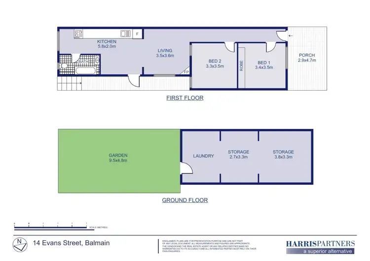Floorplan of Homely house listing, 14 Evans Street, Balmain NSW 2041