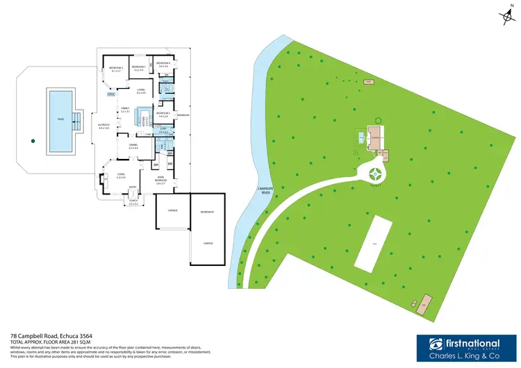 Floorplan of Homely house listing, 78 Campbell Road, Echuca VIC 3564
