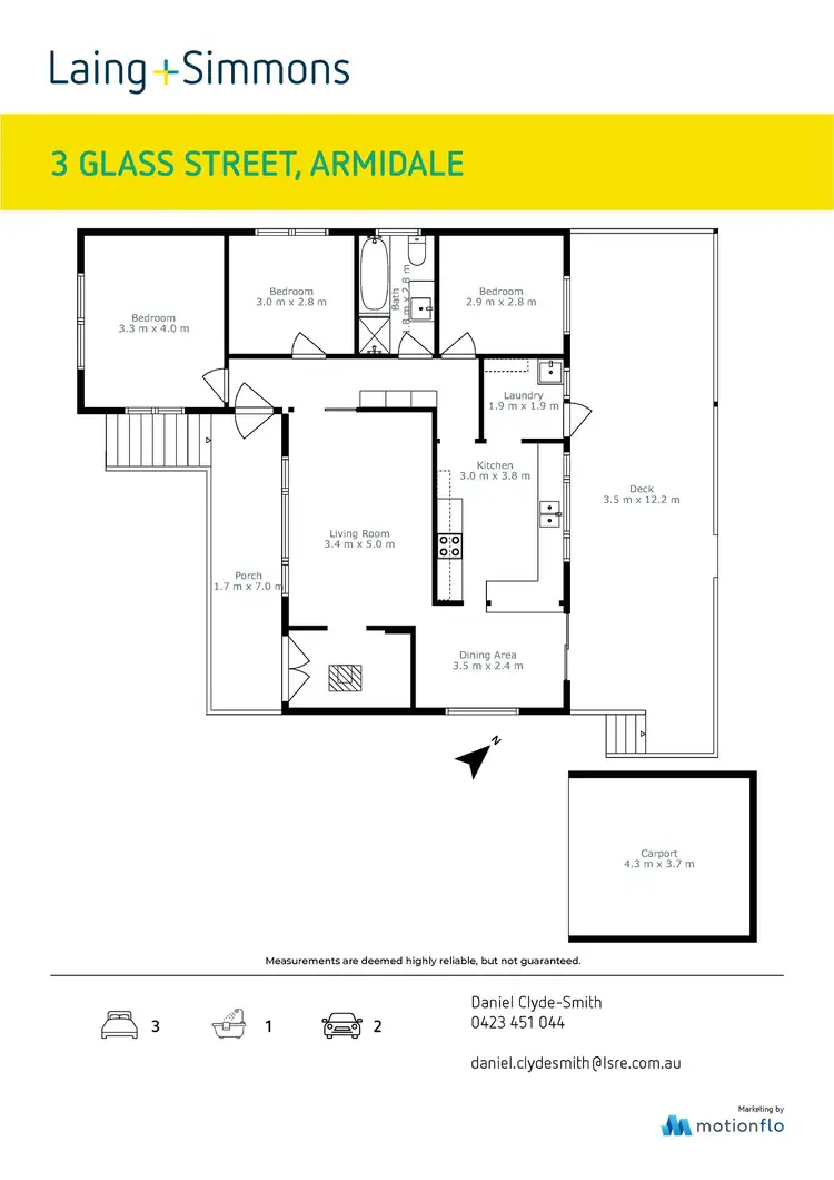 Floorplan of Homely house listing, 3 Glass Street, Armidale NSW 2350